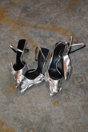 Bow heels - Silver
