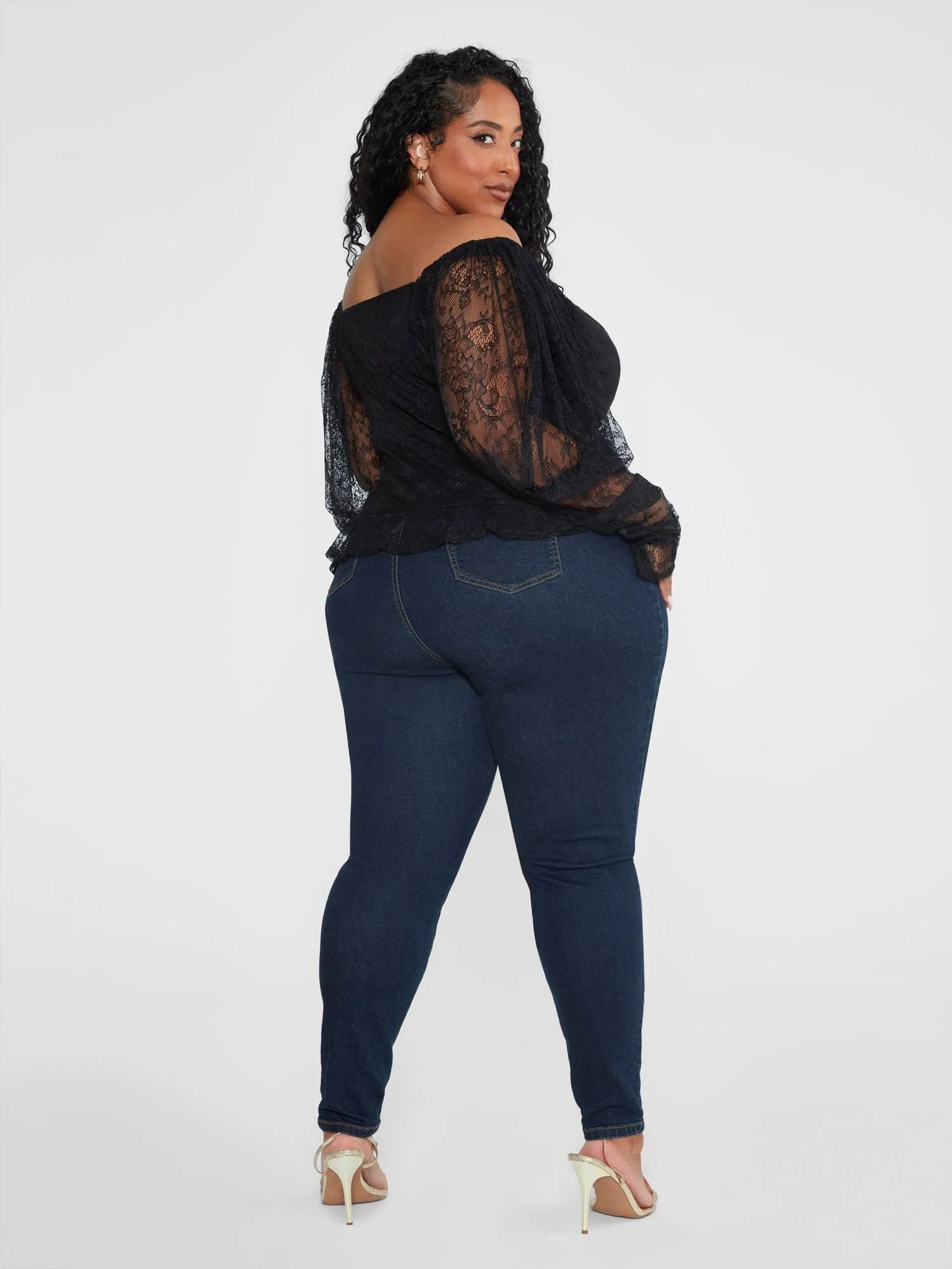 Fashion To Figure - Lorraine Off-The-Shoulder Lace Blouse