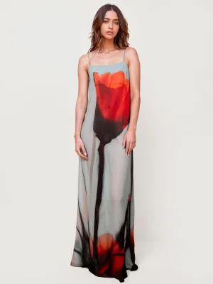 Floral Chiffon Maxi Dress