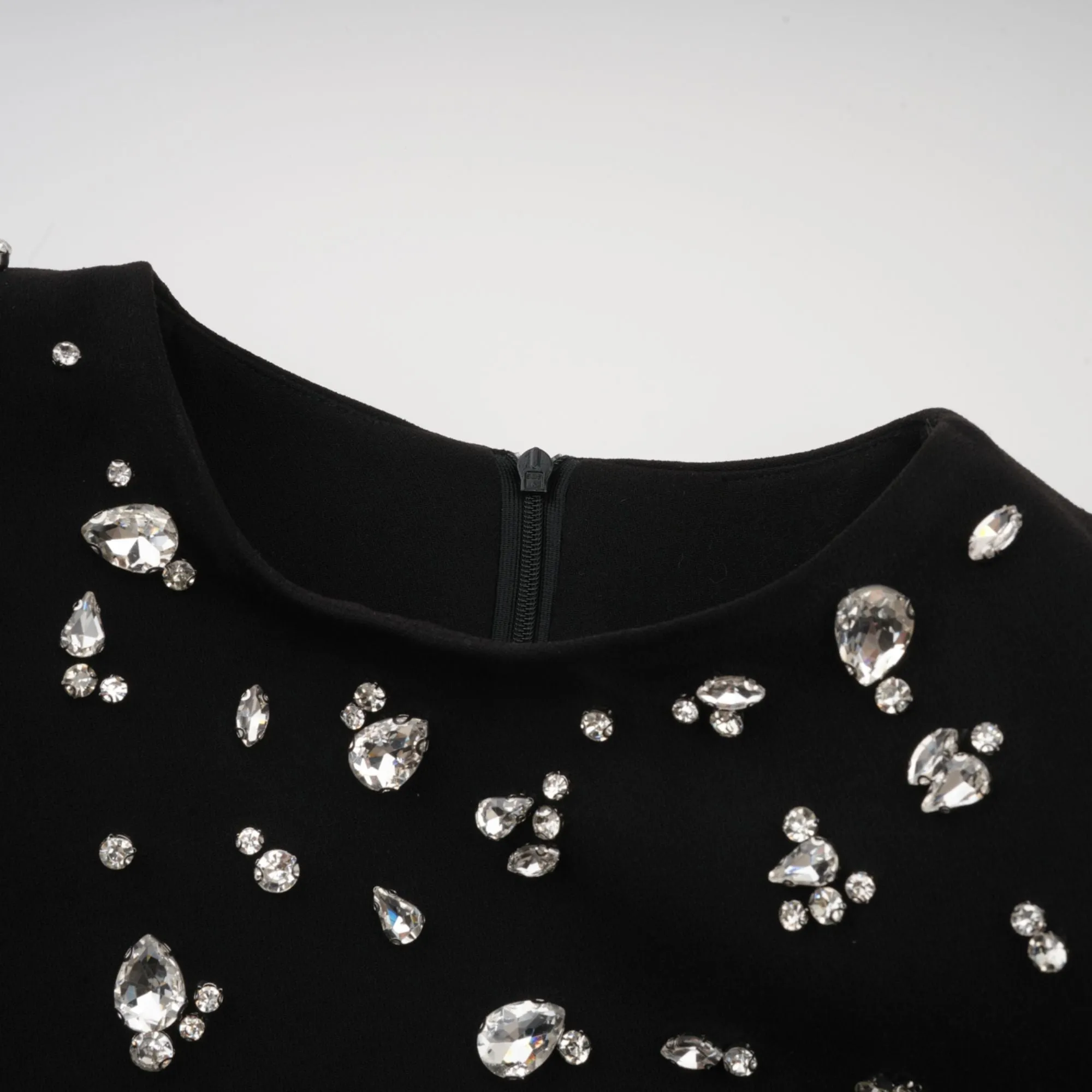 Imelda black crystal-embellished maxi dress