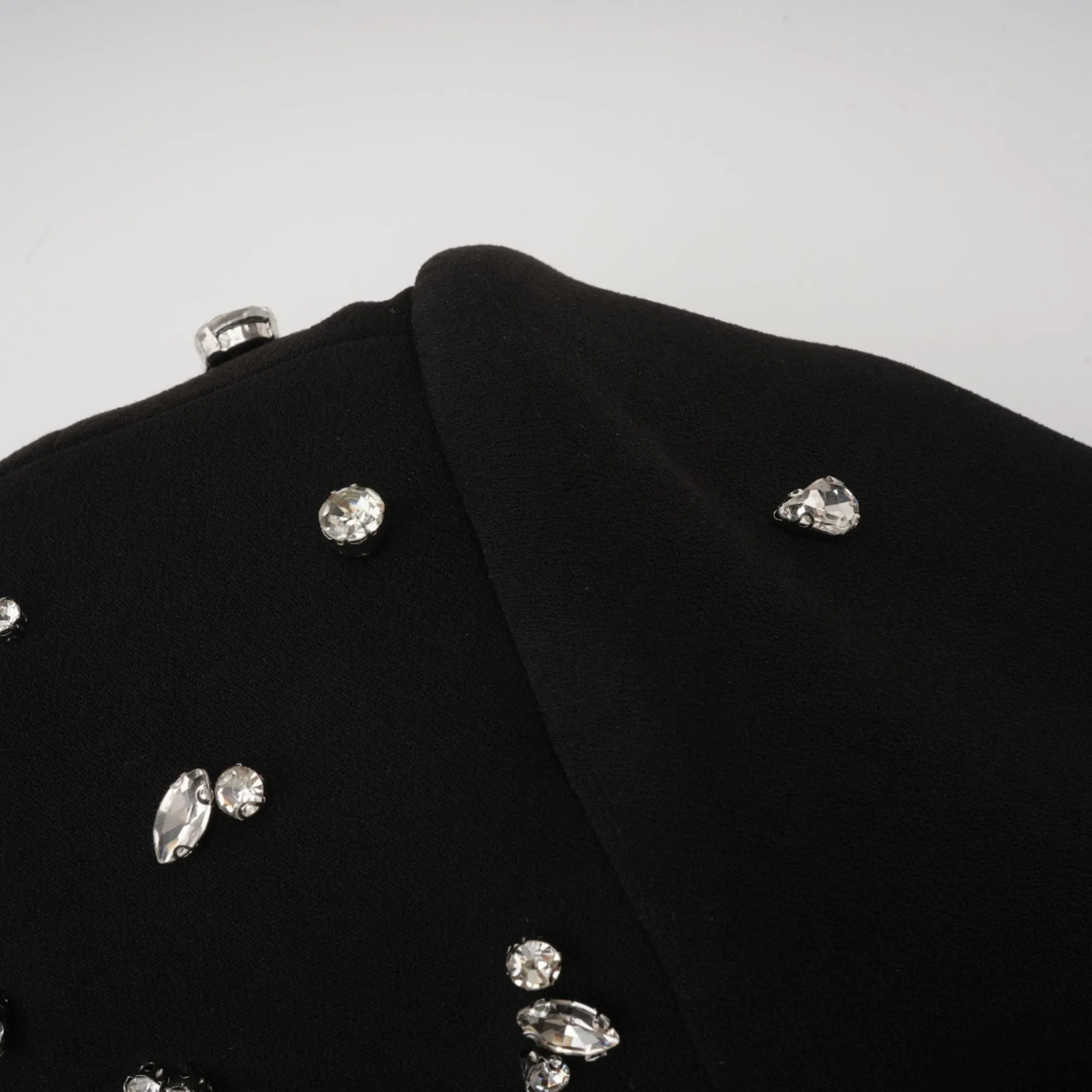 Imelda black crystal-embellished maxi dress