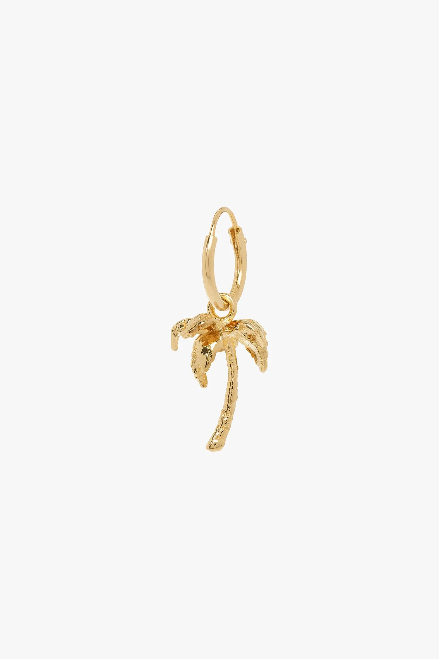 Single Palmier Ring Earring Goldplated
