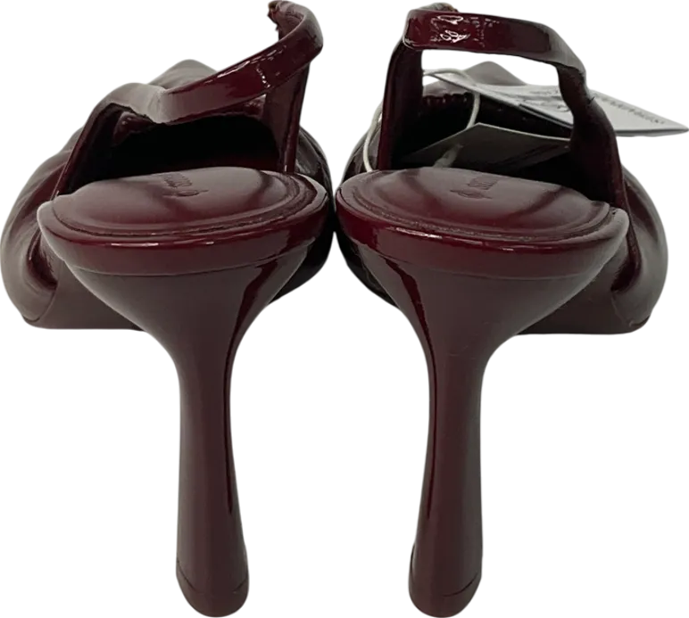 stadivarius Red Slingback Heeled Court In Burgundy UK 7 EU 40 
