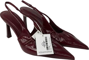 stadivarius Red Slingback Heeled Court In Burgundy UK 7 EU 40 